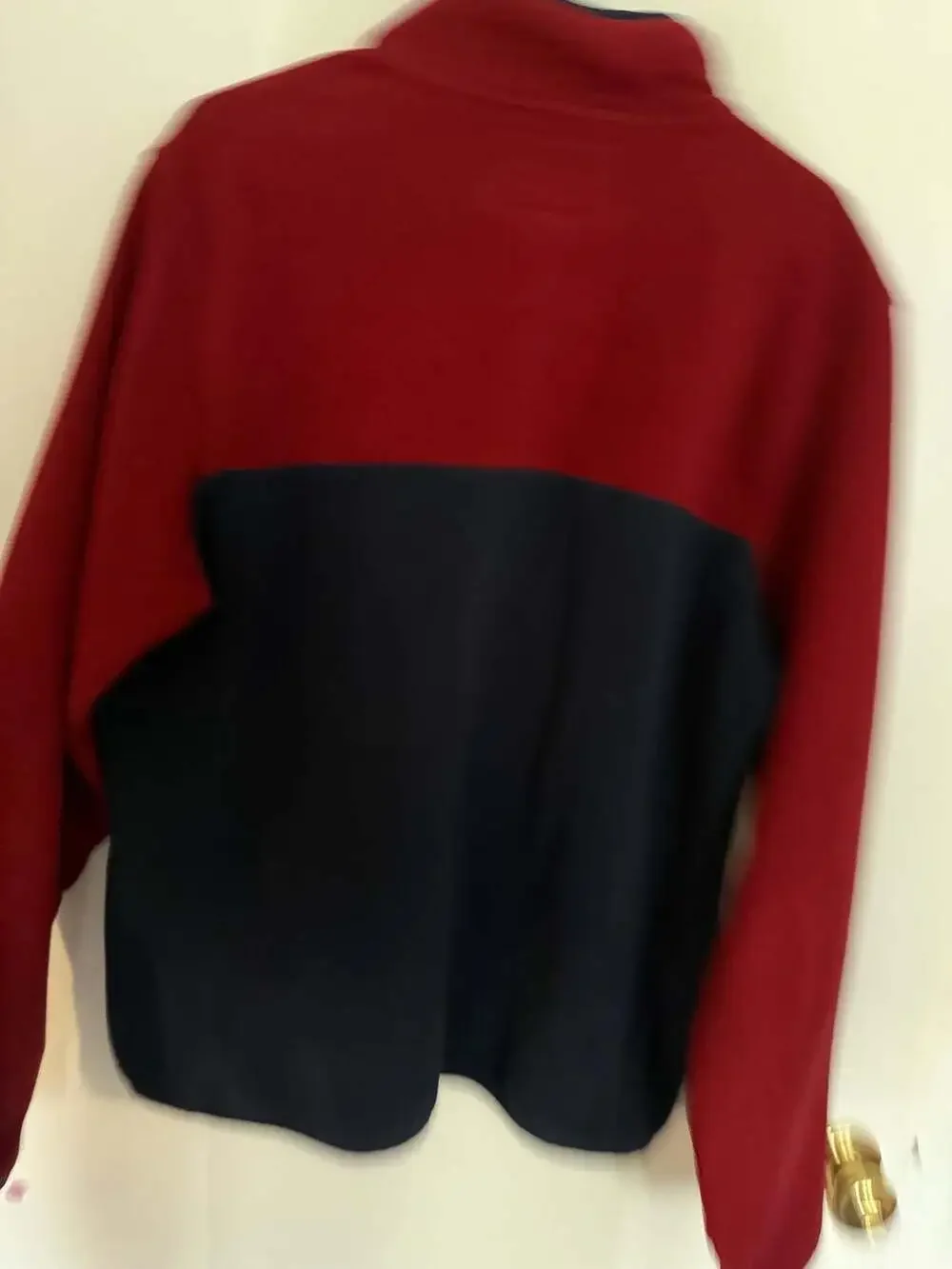 Lands' End Men's T100 Colorblock Snap Neck Fleece Pullover